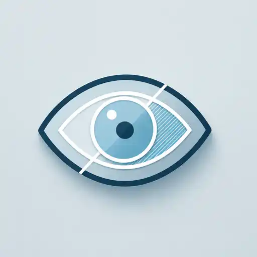 Modernes Auge-Icon als Symbol für Transparenz, Aufmerksamkeit und Lernerfolg im Deutschkurs in Frankfurt.